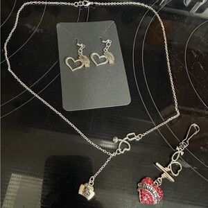 Nurse Heart Jewelry Set